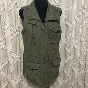 Ashley By 26 International Olive Utility Cargo Vest